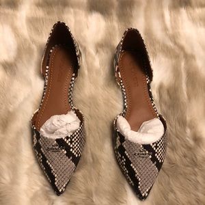 Coach snakeskin flats 7.5